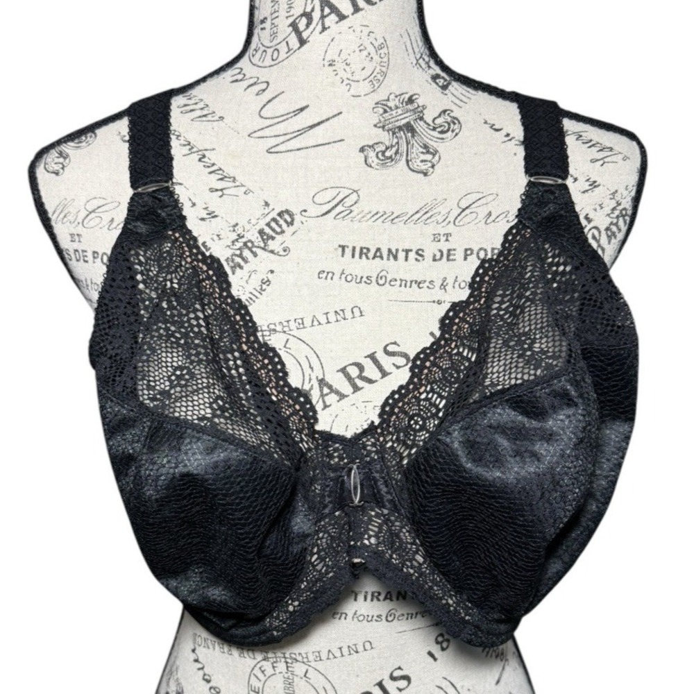 Elomi ‎ Carmen Bra 42I Black 4010 Underwire Plunge